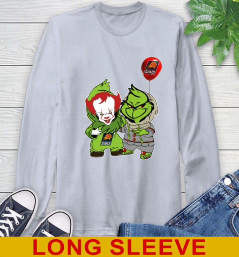Phoenix Suns Baby Pennywise Grinch Christmas NBA Basketball Long Sleeve T-Shirt 6