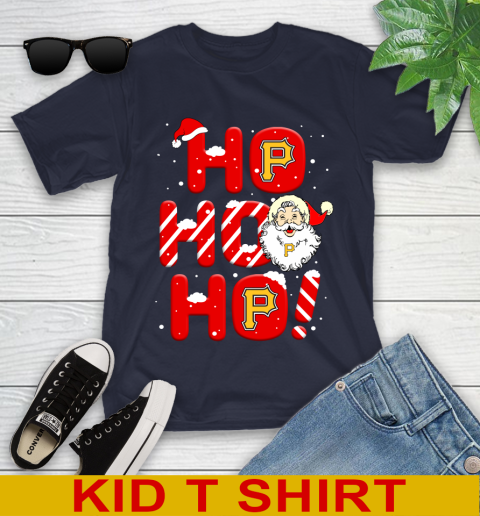 Pittsburgh Pirates MLB Baseball Ho Ho Ho Santa Claus Merry Christmas Shirt Youth T-Shirt 2