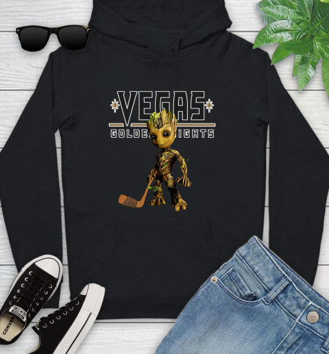 Vegas Golden Knights NHL Hockey Groot Marvel Guardians Of The Galaxy Youth Hoodie 2