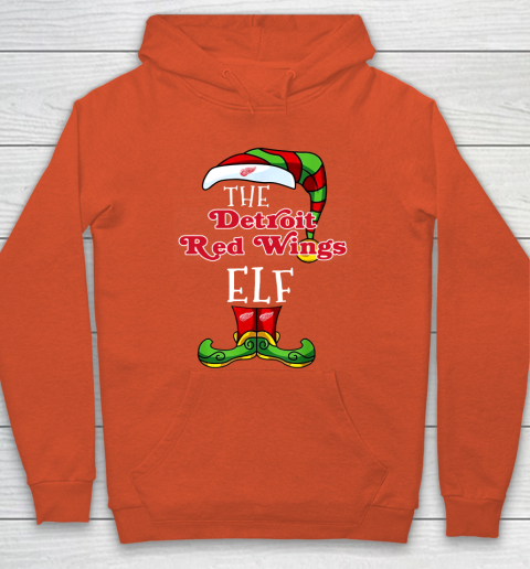 Detroit Red Wings Christmas ELF Funny NHL Hoodie 3