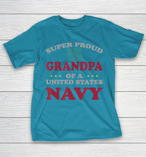 GrandFather gift shirt Vintage Veteran Super Proud Grandpa of a United States Navy T Shirt T-Shirt 17