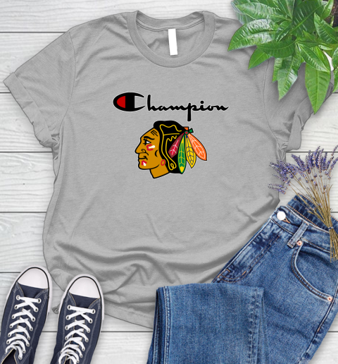 NHL Hockey Chicago Blackhawks Champion Shirt Women's T-Shirt 3