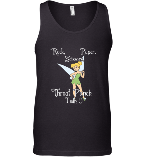 Rock Paper Scissors Throat Punch I Win Tinker Bell Tank Top