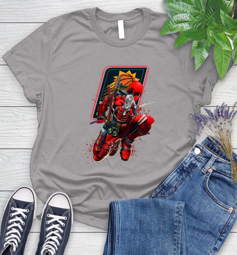 NBA Deadpool Marvel Comics Sports Basketball Phoenix Suns Women's T-Shirt 5
