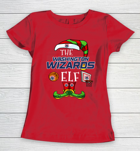 Washington Wizards Christmas ELF Funny NBA Women's T-Shirt 9