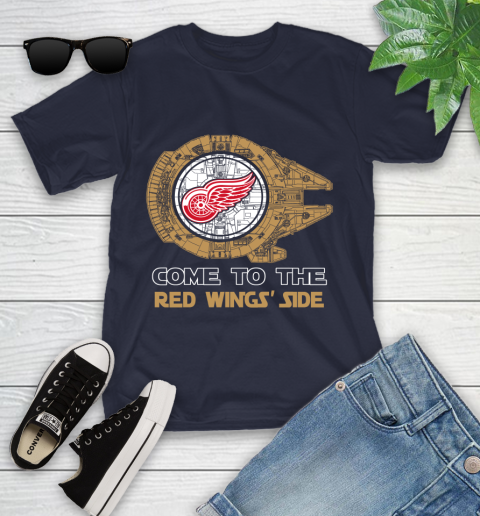 NHL Come To The Detroit Red Wings Wars Hockey Sports Youth T-Shirt 2