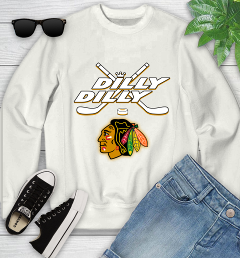 NHL Chicago Blackhawks Dilly Dilly Hockey Sports Youth Sweatshirt
