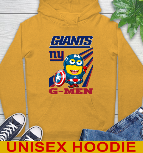 NFL Football New York Giants Captain America Marvel Avengers Minion Shirt Hoodie 2