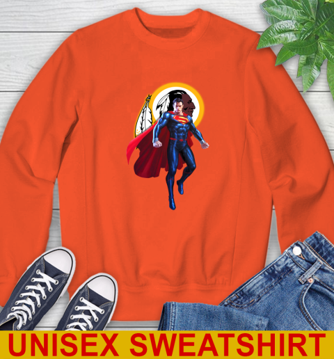 NFL Superman DC Sports Football Washington Redskins Sweatshirt 4
