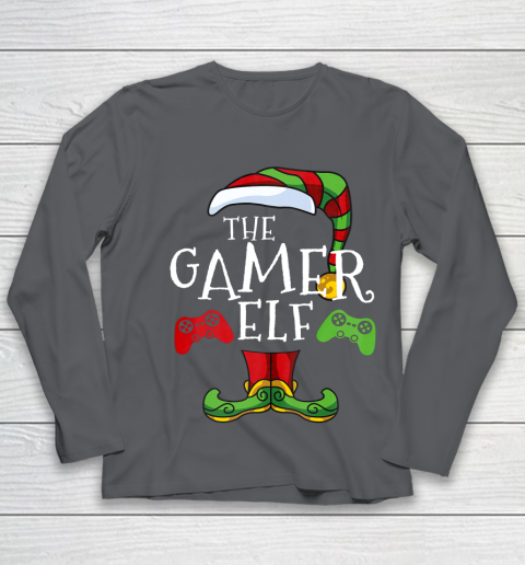 Gamer Elf Family Matching Christmas Funny Gaming Pajama Youth Long Sleeve 6