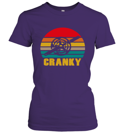 Bicycle Cranky Cycling Lovers Sunset Vintage Women's T-Shirt