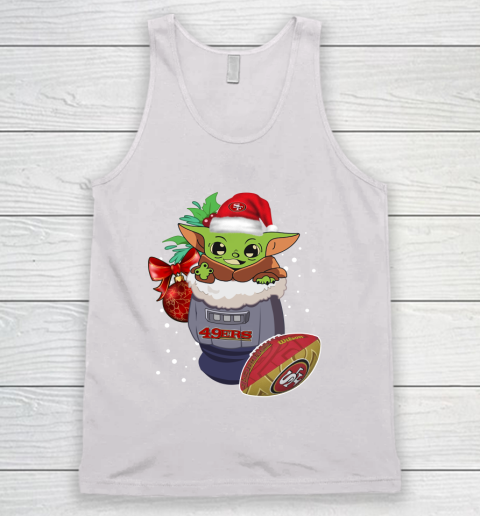 San Francisco 49ers Christmas Baby Yoda Star Wars Funny Happy NFL Tank Top 3 San Francisco 49ers Christmas Baby Yoda Star Wars Funny Happy NFL Tank Top - Image 3