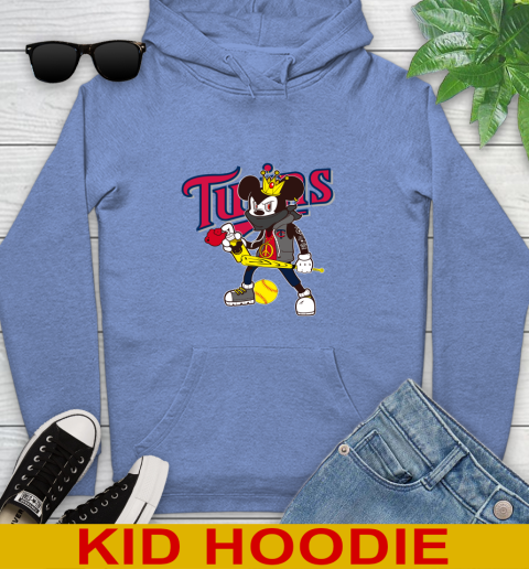Minnesota Twins MLB Baseball Mickey Peace Sign Sports Youth Hoodie 12