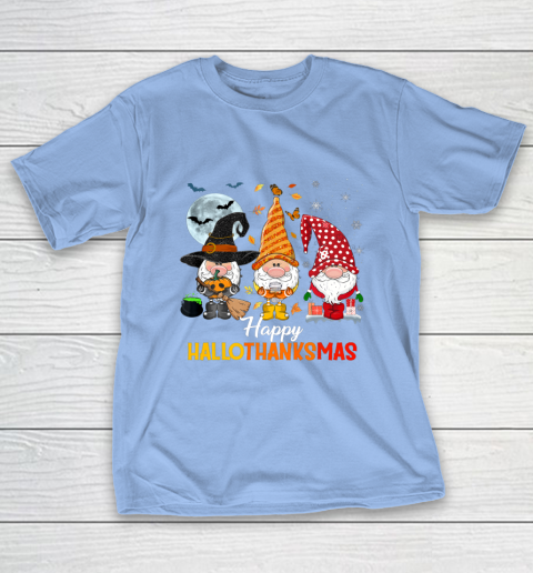 Gnomes Halloween And Merry Christmas Happy Hallothanksmas T-Shirt 10