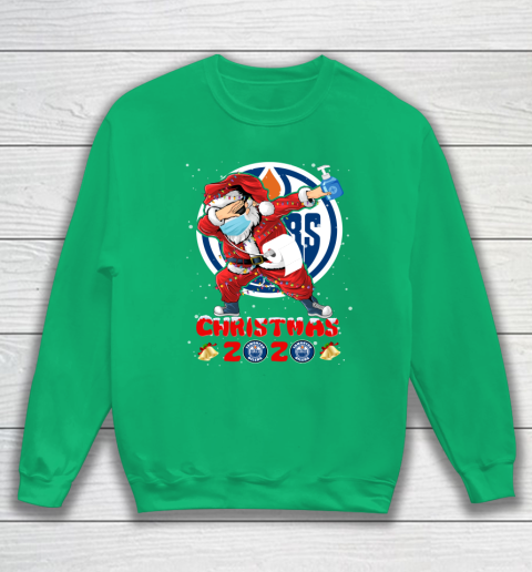 Edmonton Oilers Funny Santa Claus Dabbing Christmas 2020 NHL Sweatshirt 5