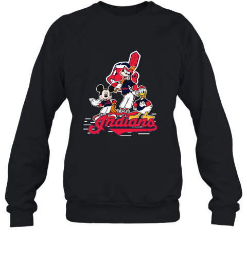 MLB Cleveland Indians Mickey Mouse Donald Duck Goofy Baseball T Shirt T  Shirt