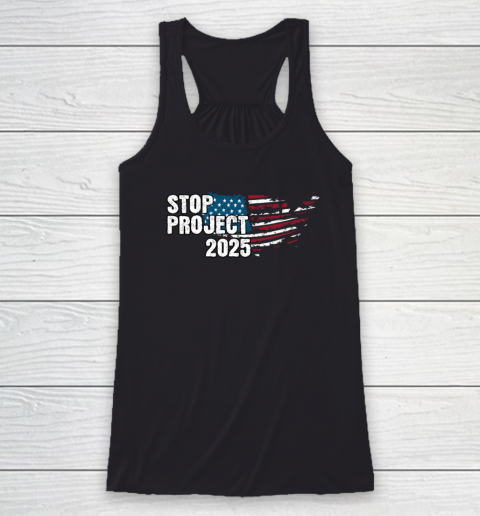 Stop Project 2025 Anti Trump Racerback Tank