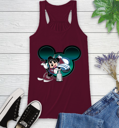 NHL Colorado Avalanche Stanley Cup Mickey Mouse Disney Hockey T Shirt Racerback Tank 3