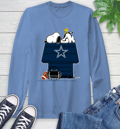 Dallas Cowboys NFL Football Snoopy Woodstock The Peanuts Movie Long Sleeve T-Shirt 11