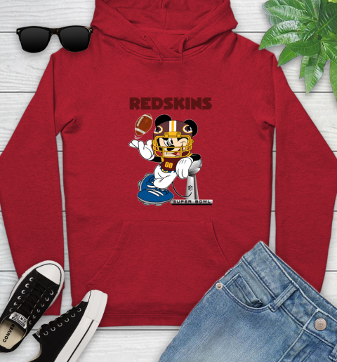 NFL Washington Redskins Mickey Mouse Disney Super Bowl Football T Shirt Youth Hoodie 11