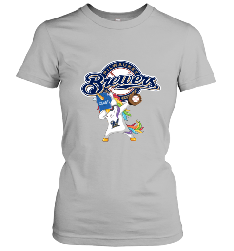 Hip Hop Dabbing Unicorn Flippin Love Milwaukee Brewers Women's T-Shirt