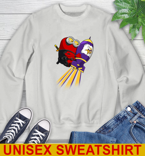NFL Football Minnesota Vikings Deadpool Minion Marvel Shirt Sweatshirt 5
