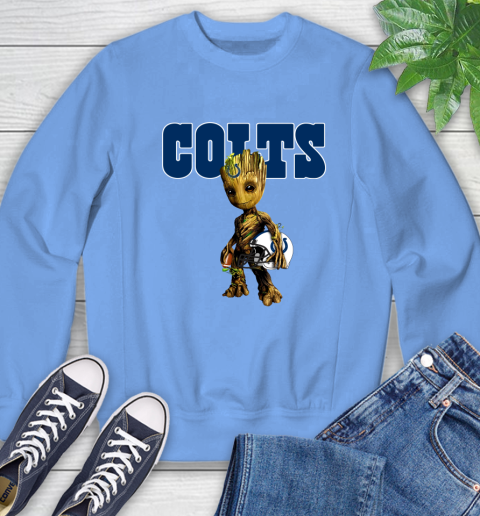 Indianapolis Colts NFL Football Groot Marvel Guardians Of The Galaxy Sweatshirt 11