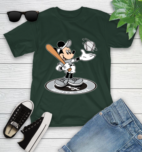 MLB Baseball Chicago White Sox Cheerful Mickey Disney Shirt Youth T-Shirt 5