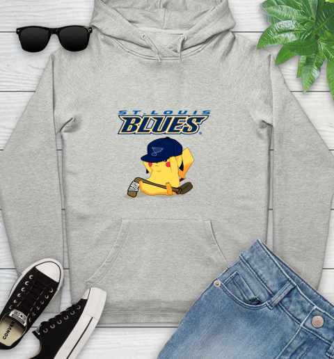 NHL Pikachu Hockey Sports St.Louis Blues Youth Hoodie