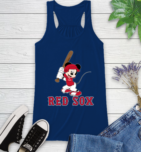MLB Baseball Boston Red Sox Cheerful Mickey Mouse Shirt Racerback Tank 9 MLB Baseball Boston Red Sox Cheerful Mickey Mouse Shirt Racerback Tank - Image 9