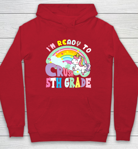 Back to school shirt ready to crush 5th grade unicorn Hoodie 15