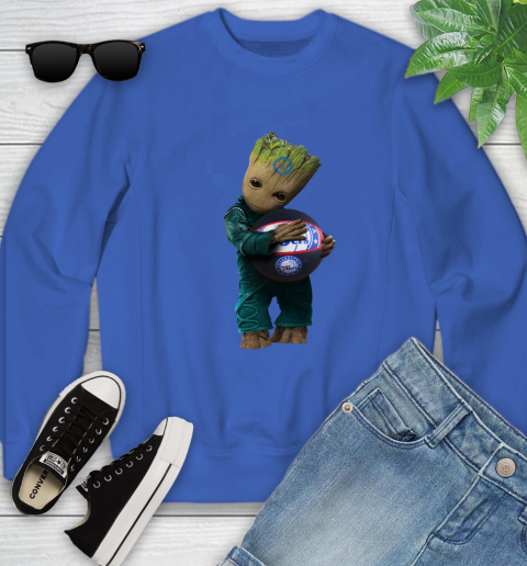 NBA Groot Guardians Of The Galaxy Basketball Sports Philadelphia 76ers Youth Sweatshirt 8