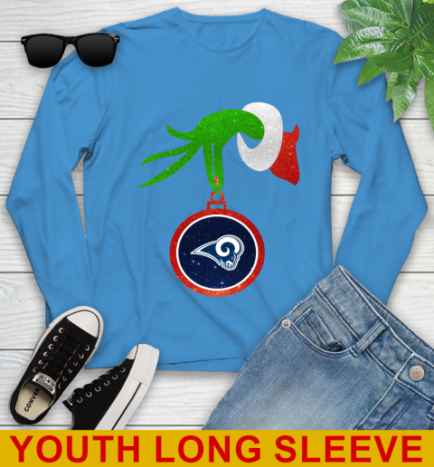 Los Angeles Rams Grinch Merry Christmas NFL Football Youth Long Sleeve 8