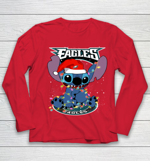 Philadelphia Eagles NFL Football noel stitch Christmas Youth Long Sleeve 7