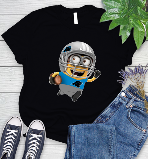 NFL Carolina Panthers Minions Disney Football Sports Women's T-Shirt 2