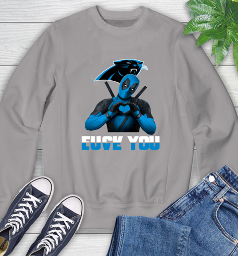 NHL Carolina Panthers Deadpool Love You Fuck You Football Sports Sweatshirt 5