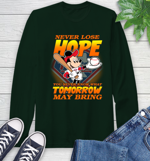 Philadelphia Phillies MLB Baseball Mickey Disney Never Lose Hope Long Sleeve T-Shirt 7