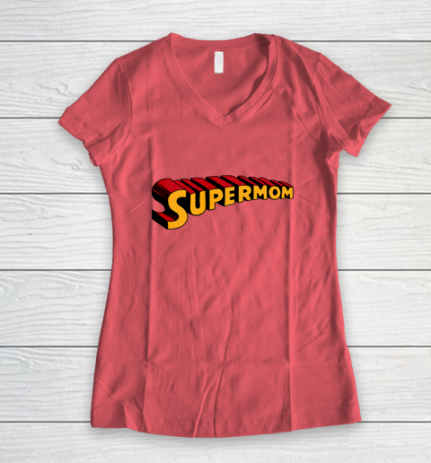 Super mom Superhero Mom for Super Mom Women's V-Neck T-Shirt 6