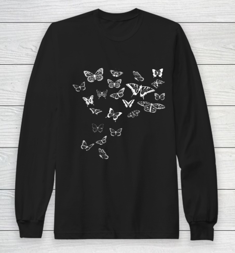 Butterfly Cottagecore Dark Academia Goblincore Aesthetic Long Sleeve T-Shirt