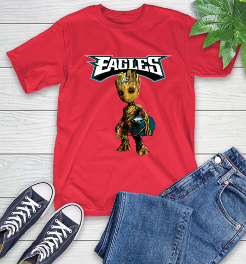 Philadelphia Eagles NFL Football Groot Marvel Guardians Of The Galaxy T-Shirt 10
