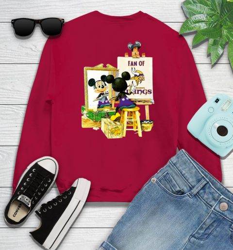 NFL Football Minnesota Vikings Mickey Drawing Shirt 32