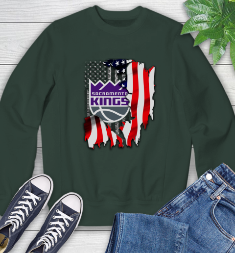 Sacramento Kings NBA Basketball American Flag Sweatshirt 12
