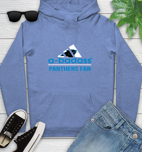 NFL A Badass Carolina Panthers Fan Adidas Football Sports Youth Hoodie 13