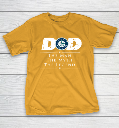 Seattle Mariners MLB Baseball Dad The Man The Myth The Legend T-Shirt 2