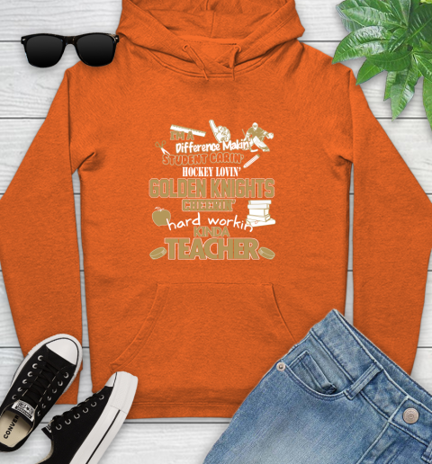 Vegas Golden Knights NHL I'm A Difference Making Student Caring Hockey Loving Kinda Teacher Youth Hoodie 4
