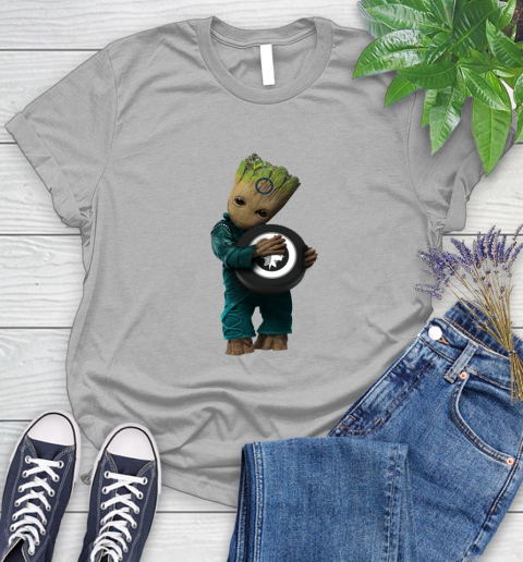 NHL Groot Guardians Of The Galaxy Hockey Sports Winnipeg Jets Women's T-Shirt 5