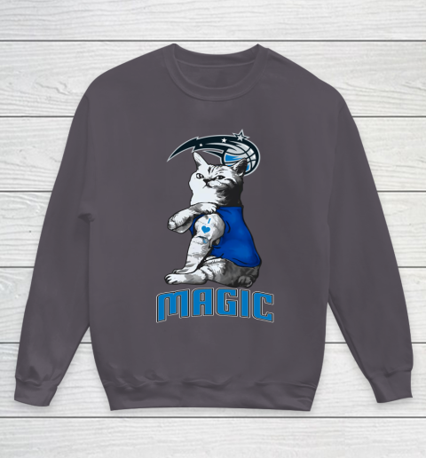 NBA Basketball My Cat Loves Orlando Magic Youth Sweatshirt 5