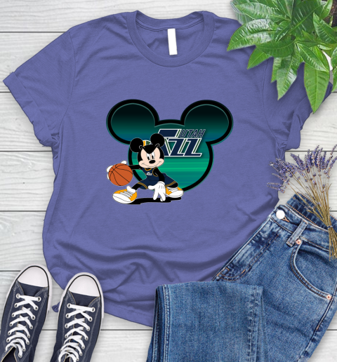 NBA Utah Jazz Mickey Mouse Disney Basketball Women's T-Shirt 11