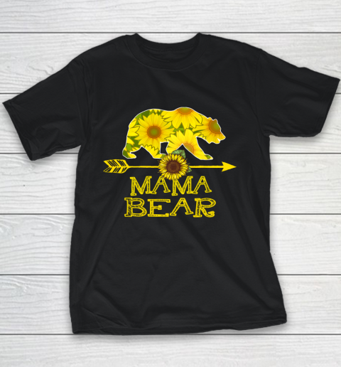 Mama Bear Sunflower T Shirt Funny Mother Father Gift Youth T-Shirt