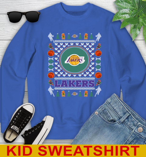 Los Angeles Lakers Merry Christmas NBA Basketball Loyal Fan Youth Sweatshirt 6